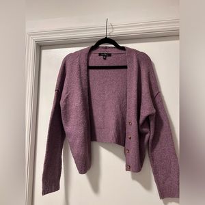 Purple cardigan